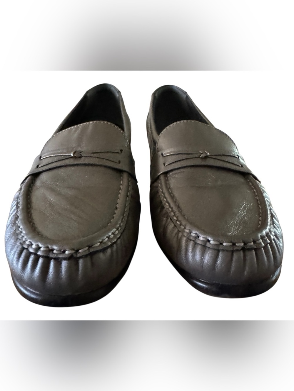 SAS Tripad Comfort Pewter Metallic Leather Loafers Women’s 9.5